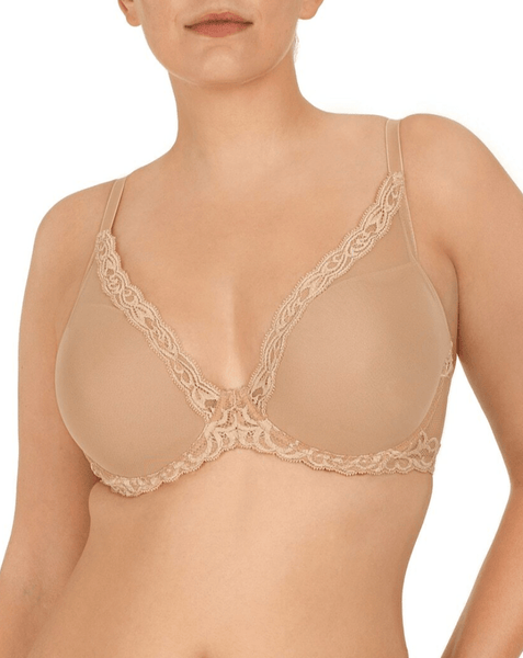 Natori Feathers Contour Plunge Bra - Black - An Intimate Affaire