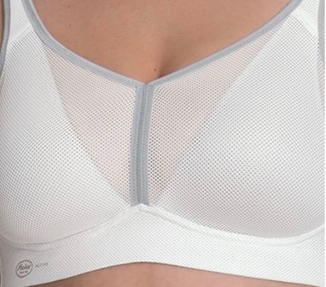  Womens Active Air Control Wire Free Sports Bra 5544 42A White