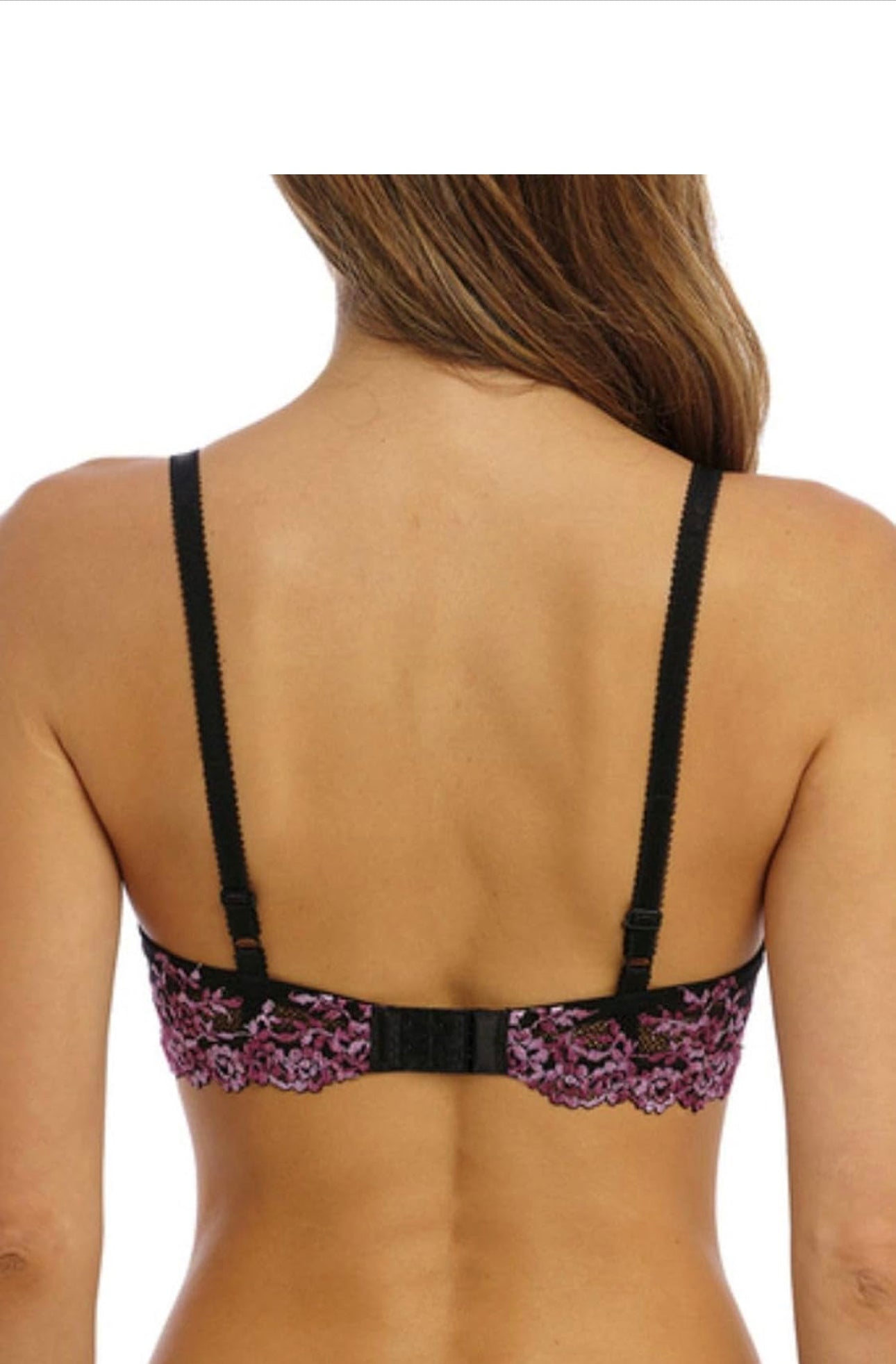 Wacoal Embrace Lace Contour T-Shirt Bra-Black/ Berry Multi