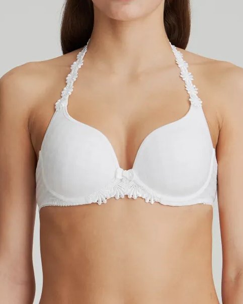 Marie Jo Avero Plunge Heart Shaped Padded Bra- White