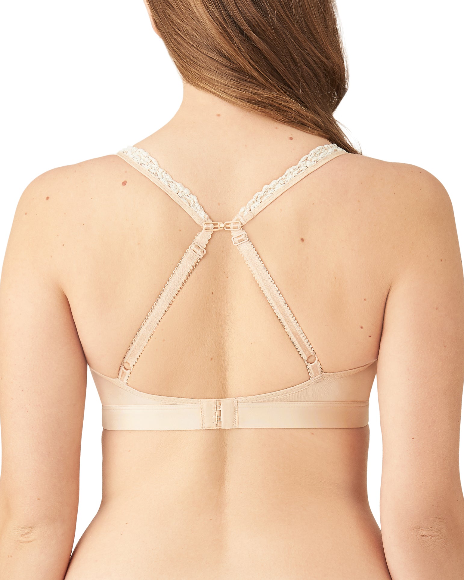 Wacoal Embrace Lace Wirefree Bra in Sand/Ivory