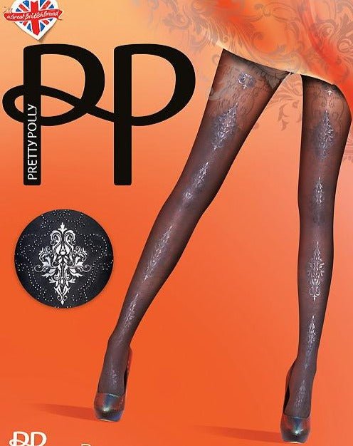 Pretty Polly Baroque Print Tights - An Intimate Affaire